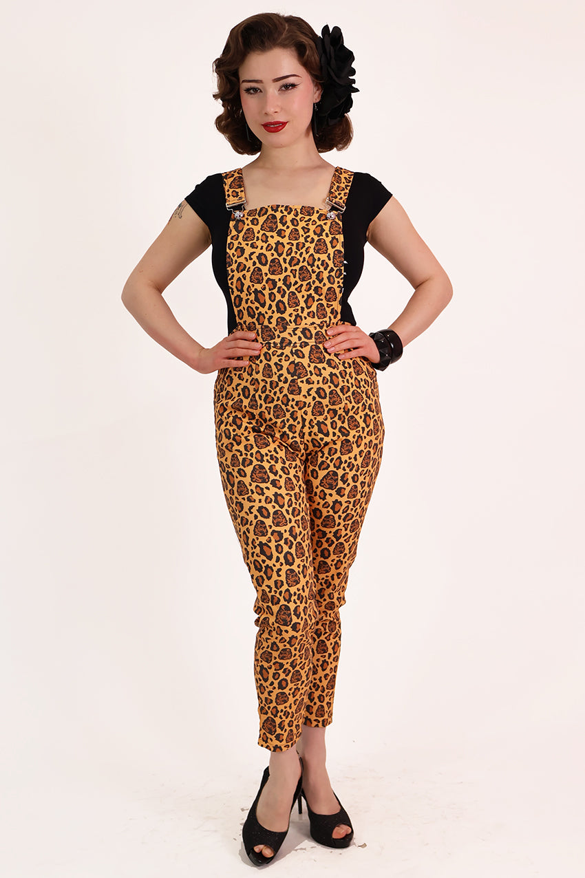 Creature from The Black Lagoon Leopard Print Overalls