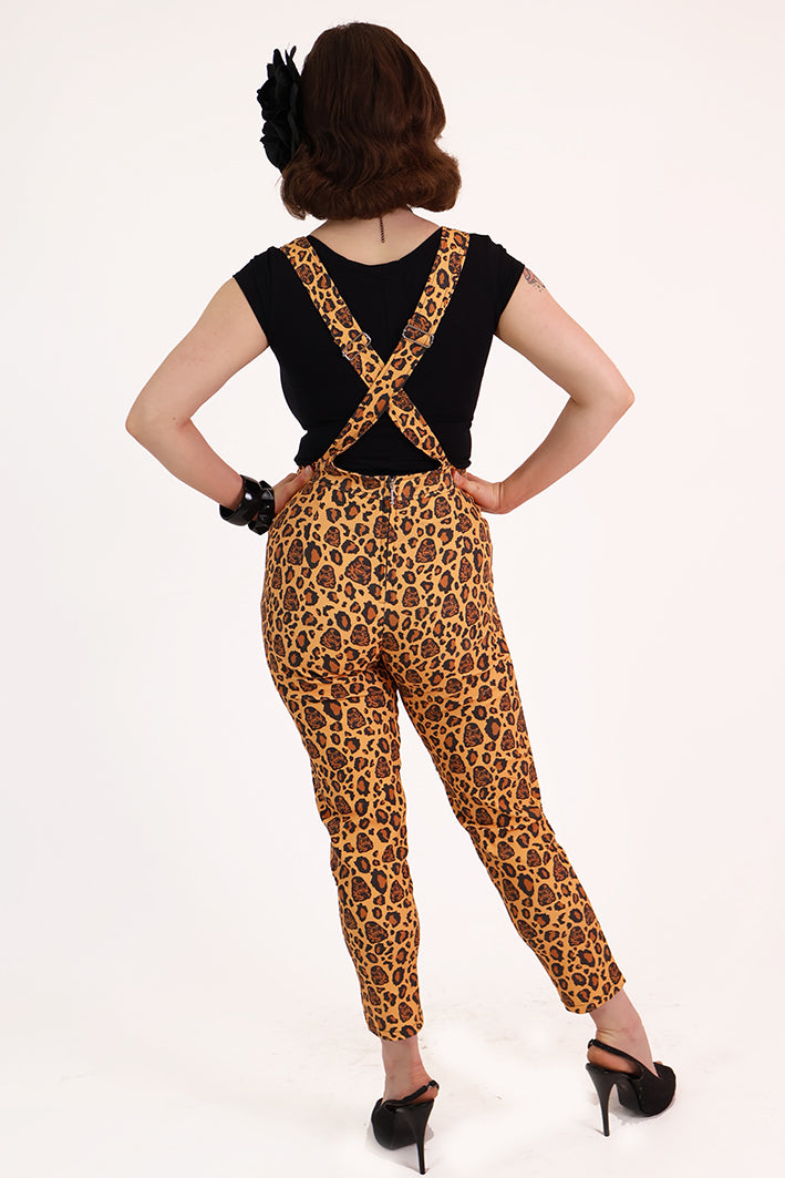 Creature from The Black Lagoon Leopard Print Overalls
