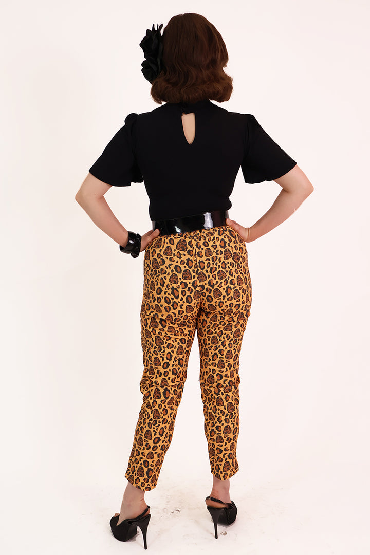 Creature from The Black Lagoon Leopard Cigarette Pants