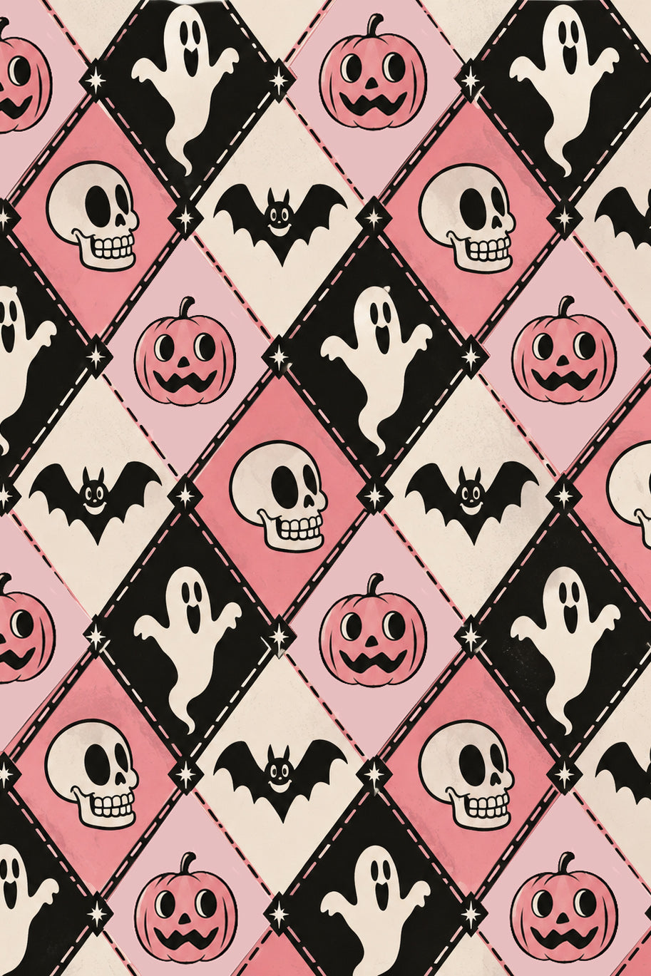 Argyle Spooks Bat Collar Swing Dress