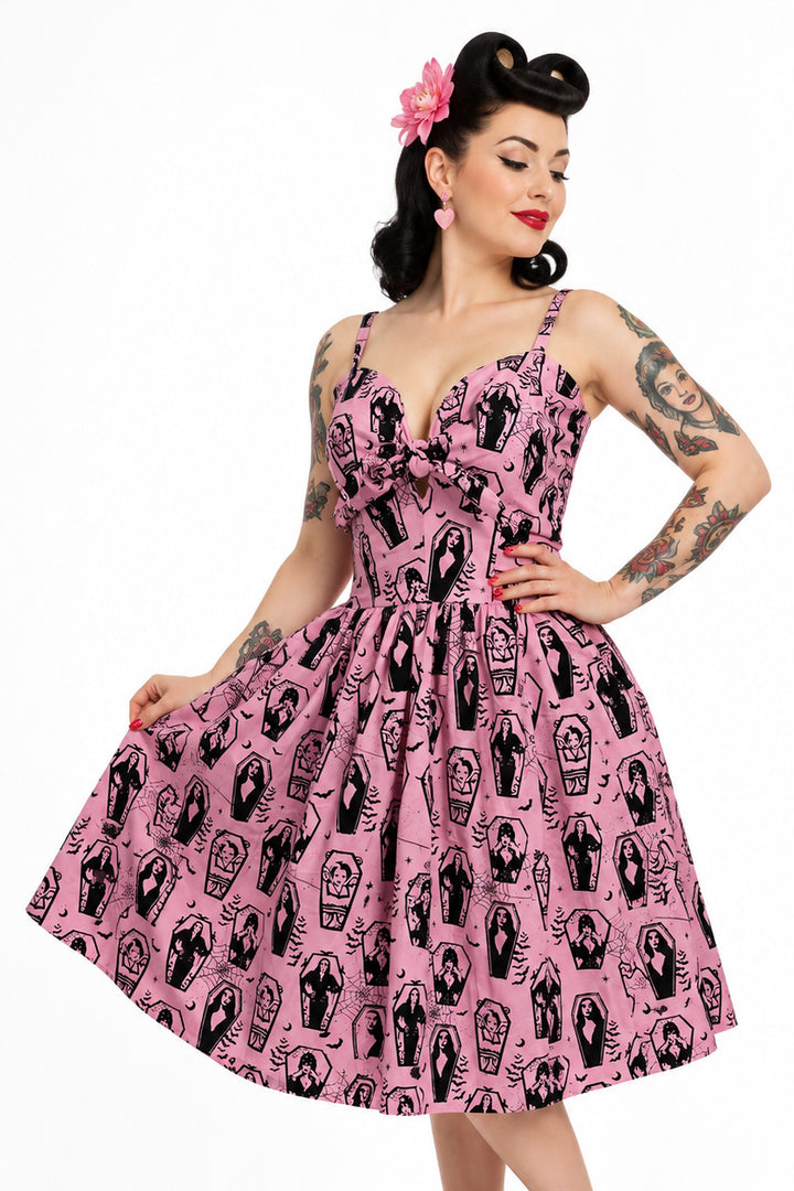 Pink Ghoul Gang Tie Dress