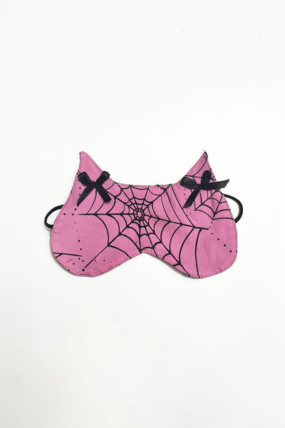 Pink Spiderweb Sleepmask