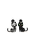 Black Skeleton Kitty Earrings