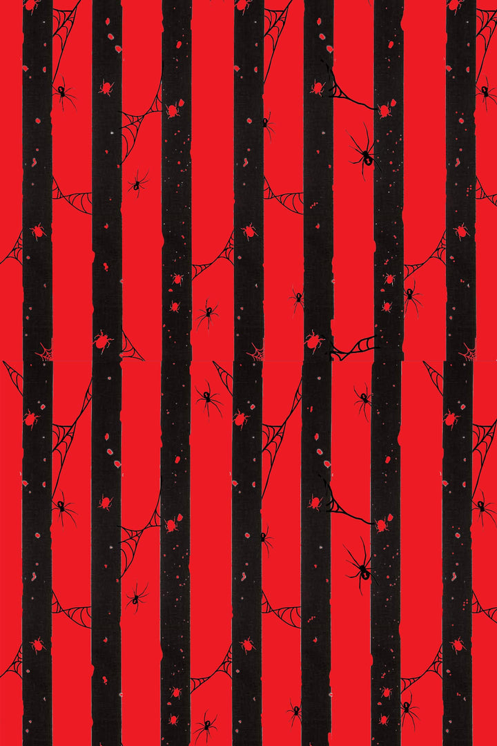 The Outlaw Black & Red Spooky Stripe Jumpsuit