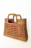 Square Handle Retro Basket Bag