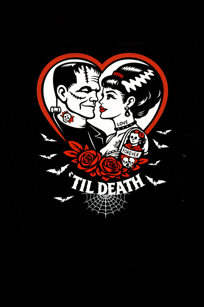 Till Death Crop Black Tee Shirt