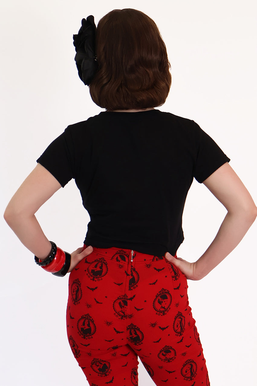 Till Death Crop Black Tee Shirt