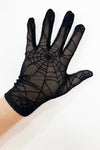 Black Spiderweb Mesh Gloves