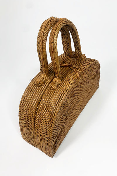 Tiki Vintage Basket Handbag
