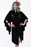 Nightfall Black Bat Vintage Robe