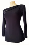 Black Sass Top Long Sleeve - Bonsai Kitten retro clothing, pin up clothing