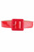 Red patent cinch belt