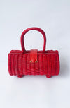 Vintage Style Rattan Handbag - red - Bonsai Kitten retro clothing