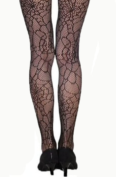 Spiderweb fishnet stockings